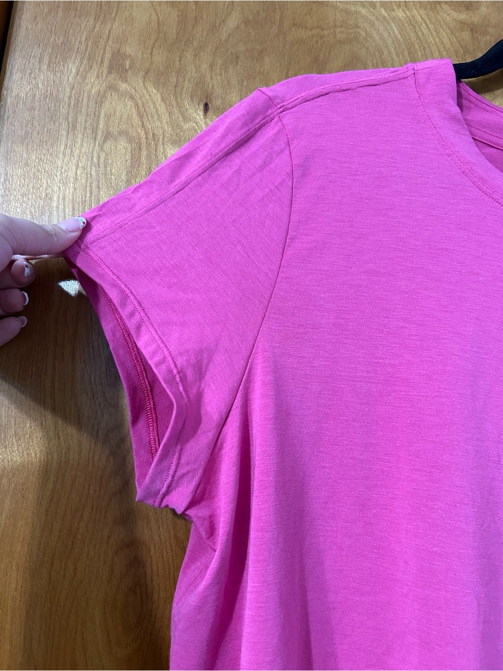 Athleta Hot Pink Short Sleeve Relaxed Tee - Picture 2 of 4